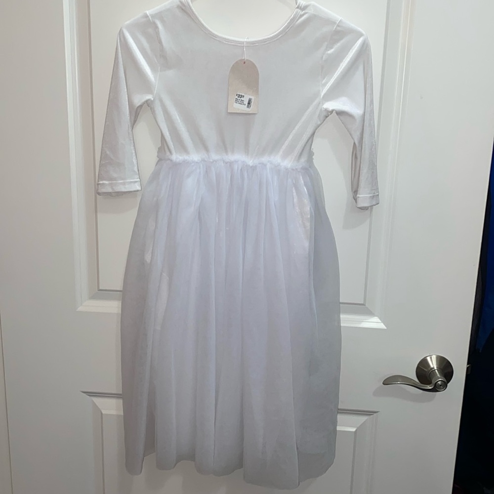 NWT Mila & Rose white velvet tutu dress